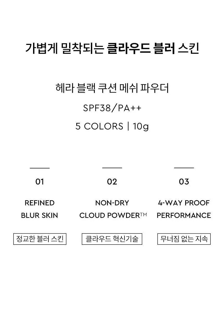 [NEW] 헤라 블랙 쿠션 메쉬 파우더 10g 상세페이지 8